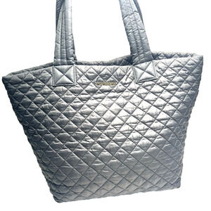 MZ WALLACE Goldwell Metro Quilted Tote Gray Large